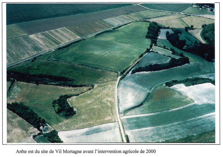 Vue aérienne du site de Vil Mortagne vers 2000.