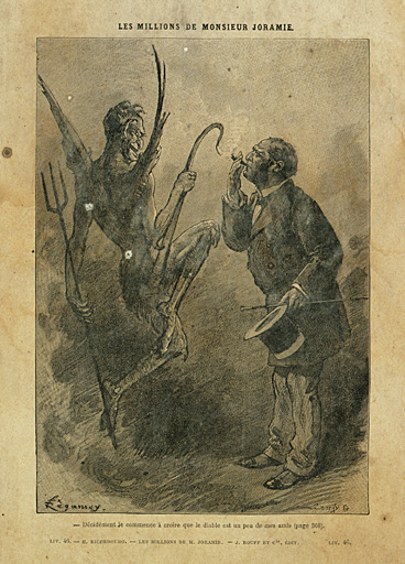 Illustration, conservée dans l'atelier, représentant le diable.
