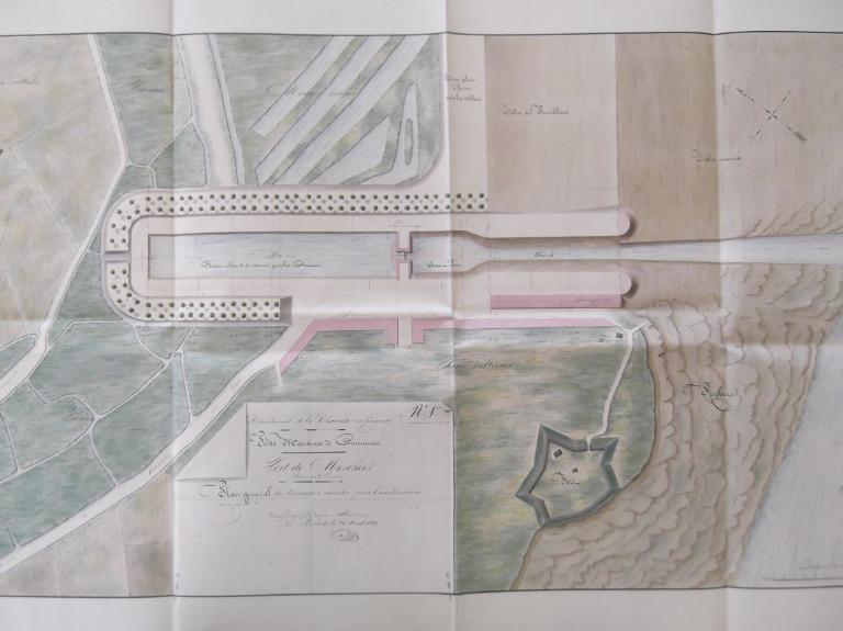 Projet d'aménagement du port en 1847 par l'ingénieur Potel.