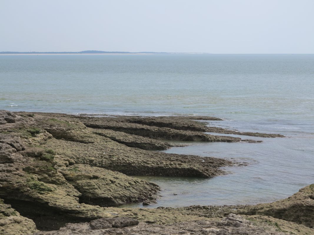 Le platin rocheux s'enfonce sous les eaux de la Gironde.