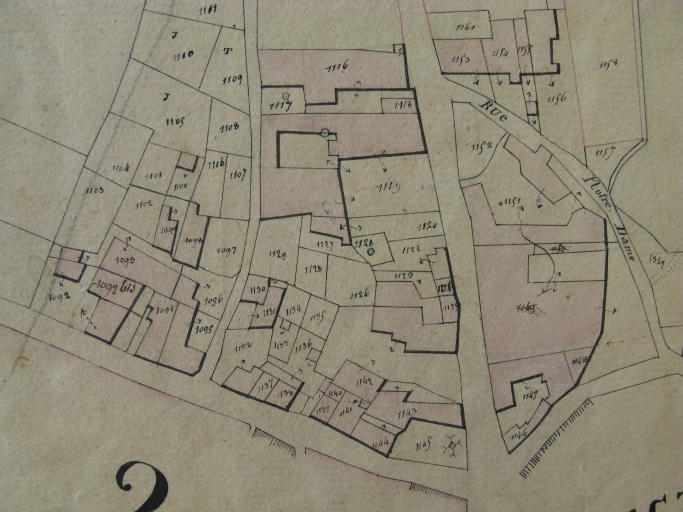 La parcelle 1151, à droite, sur le plan cadastral de 1832.