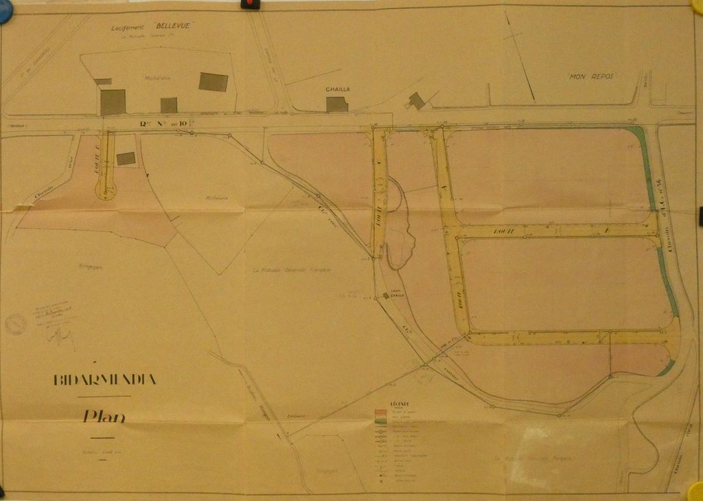 Plan des voies de circulation, 1931.