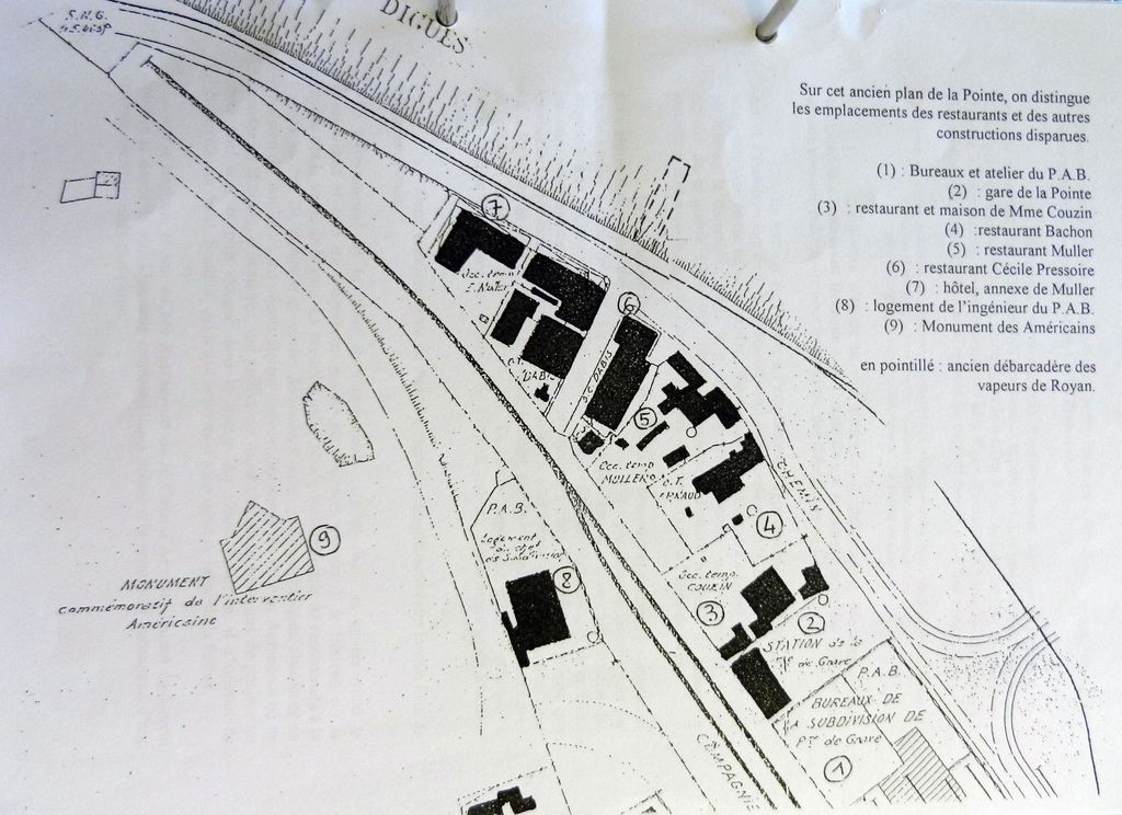 Plan de la Pointe de Grave, dans la 1ère moitié du 20e siècle.