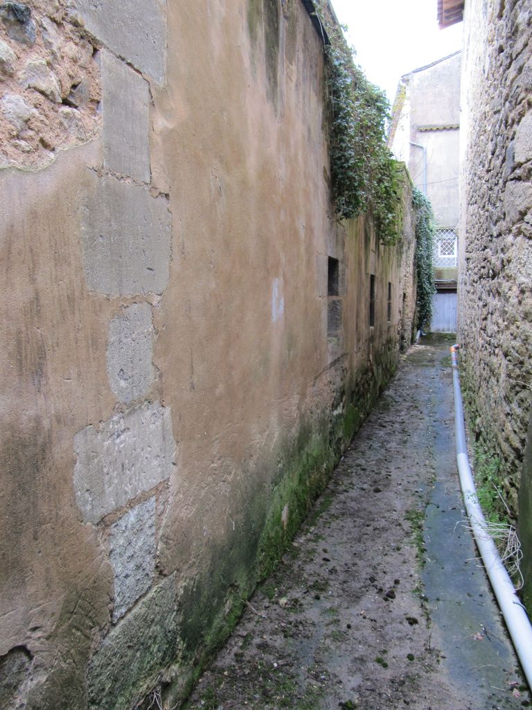 Venelle rue Premayac donnant accès aux caves à l'arrière du corps de logis.
