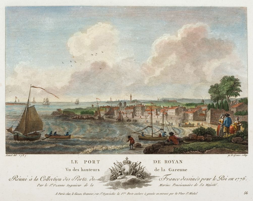 Le port de Royan en 1776, Collection des ports de France d'Ozanne.