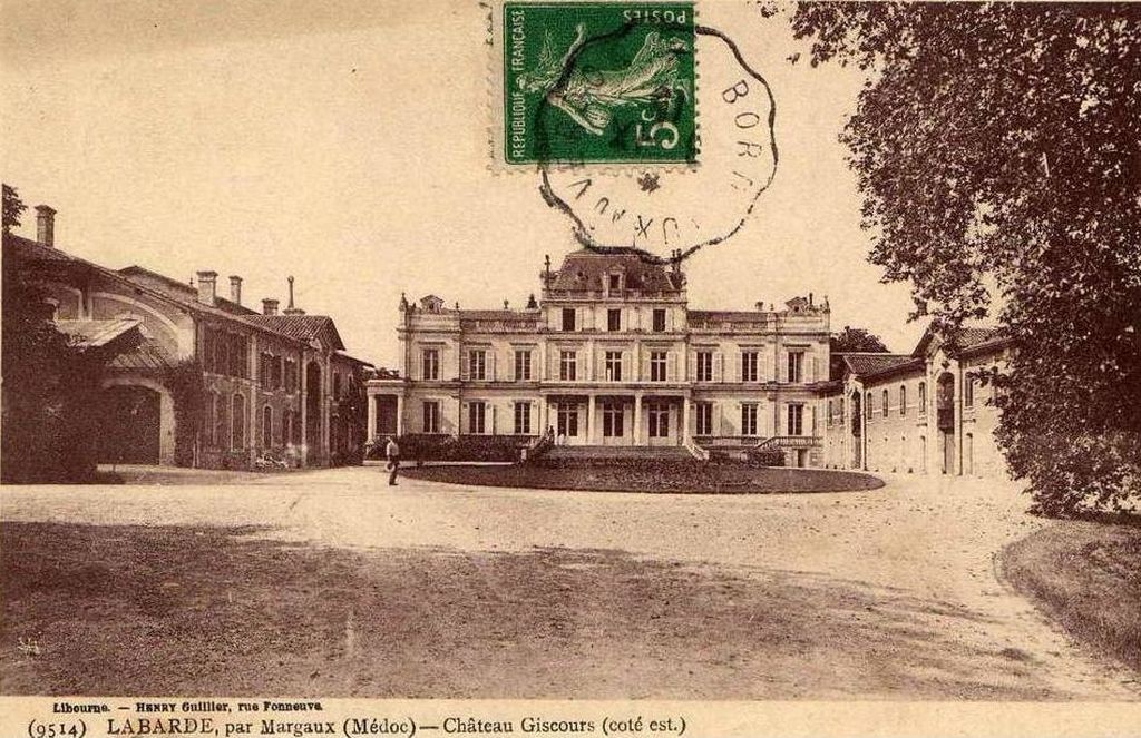 Carte postale (collection particulière), 1ère moitié du 20e siècle : Château Giscours (côté est).