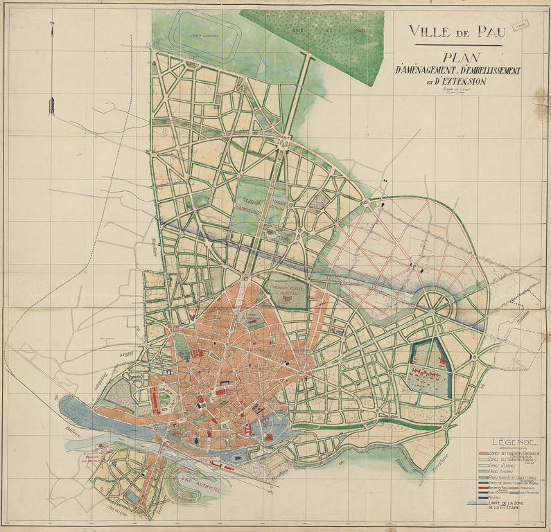 Plan d'aménagement, embellissement et extension, 1933.