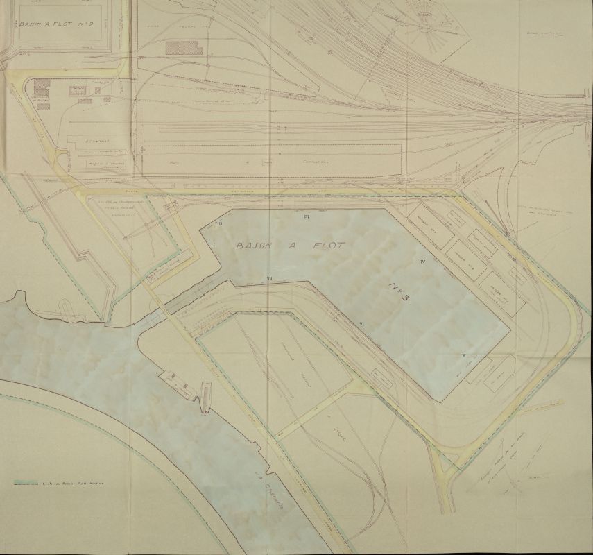 Plan du bassin n° 3 en 1953. 
