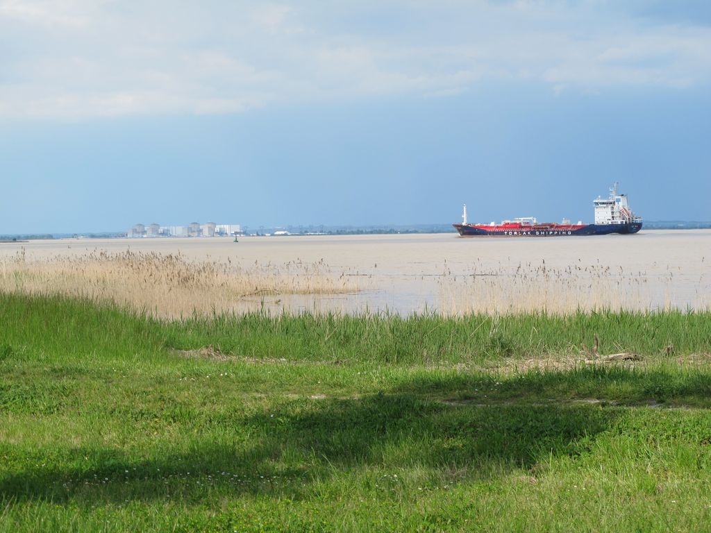 Navire Torlak Shipping descendant l'estuaire.