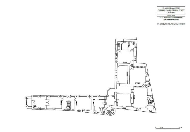 Plan du rez-de-chaussée du château.