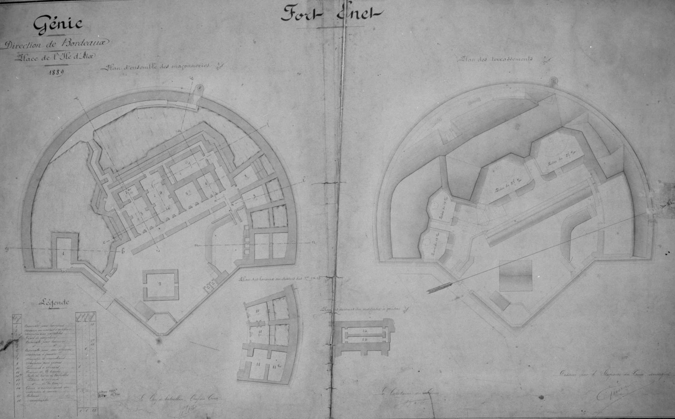Le plan du fort en 1889. 