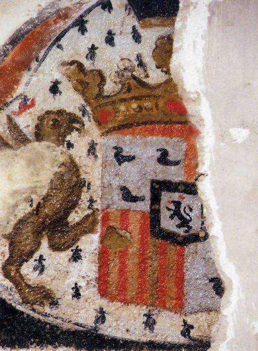 Armoiries de Jean-Denis d'Aulède d'Estonnac : litre (?) dans le bas-côté sud.