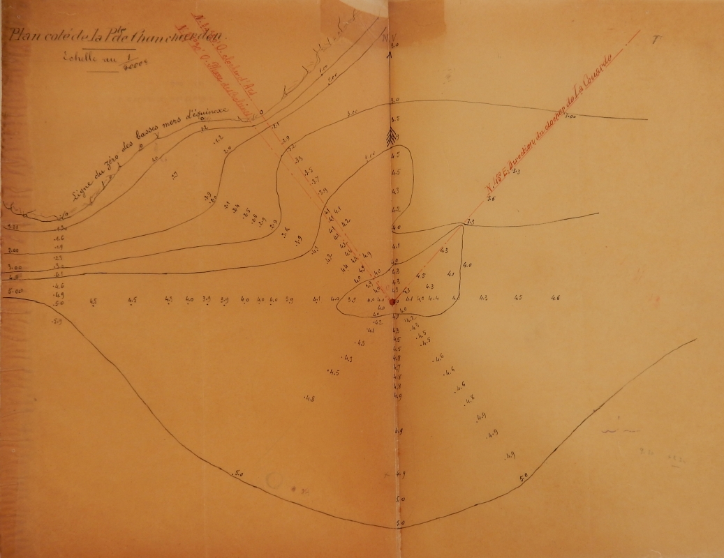 Plan des abords du phare, 1911. 