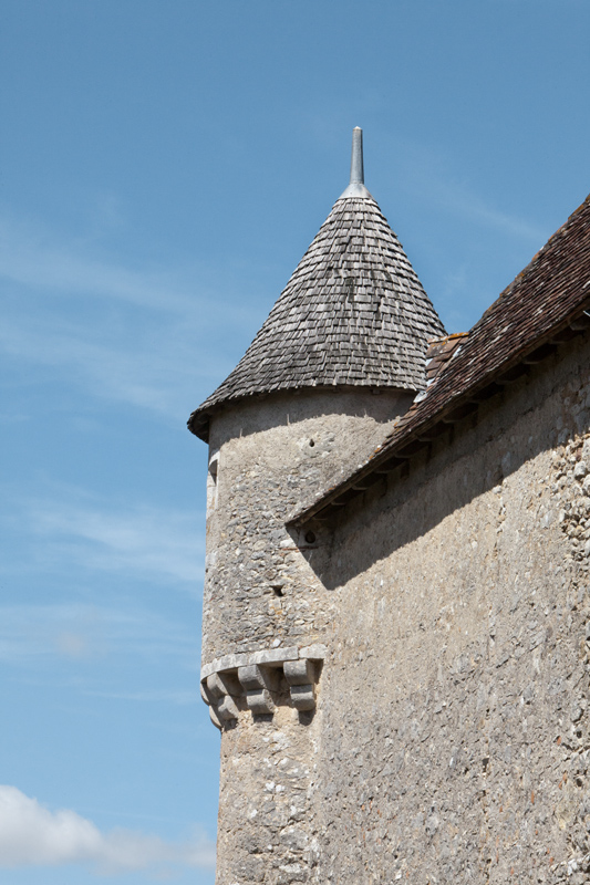 Château, tourelle nord-ouest, détail de l'élévation supérieure.