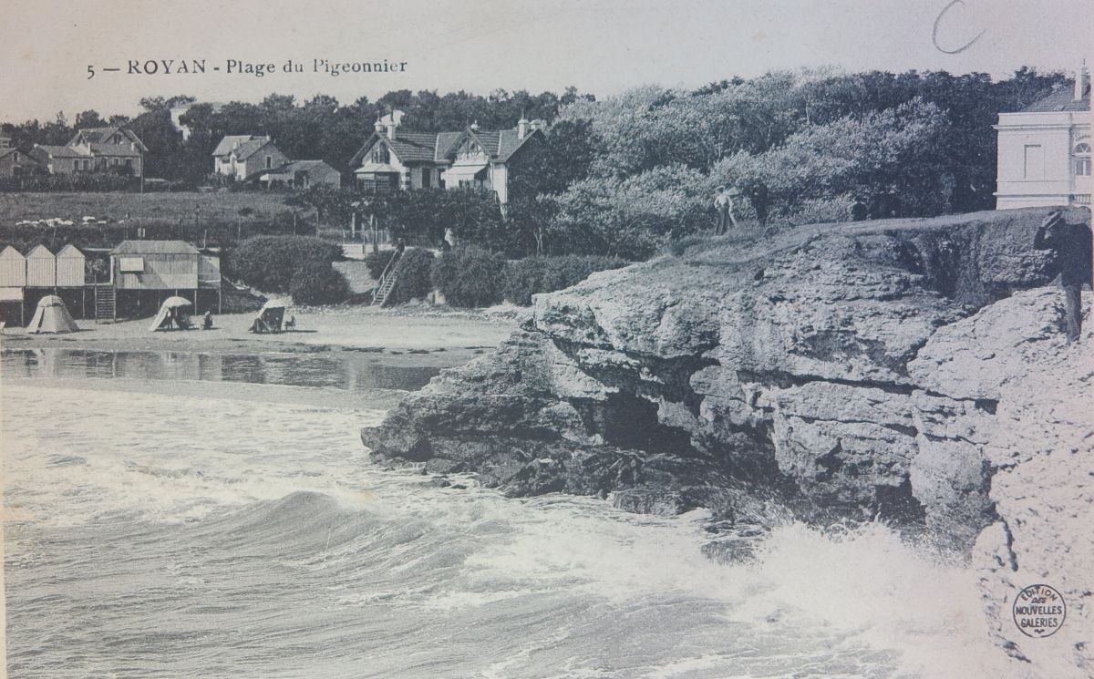 La plage du Pigeonnier au début du 20e siècle.