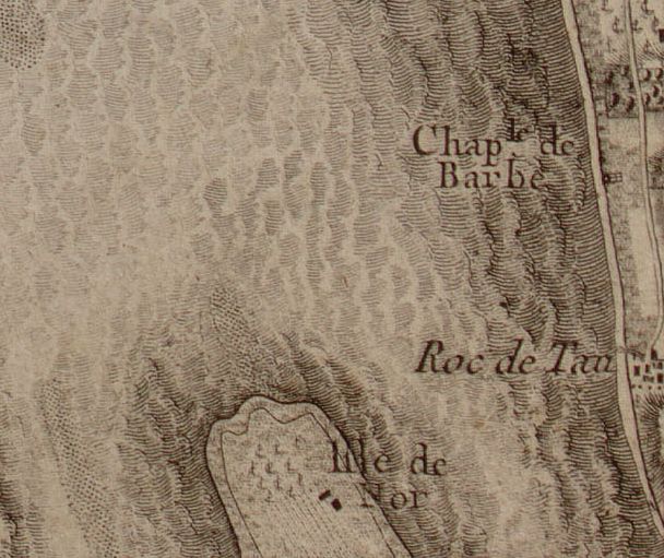 Extrait de la carte de Belleyme, détail de l'île du Nord, 1767.