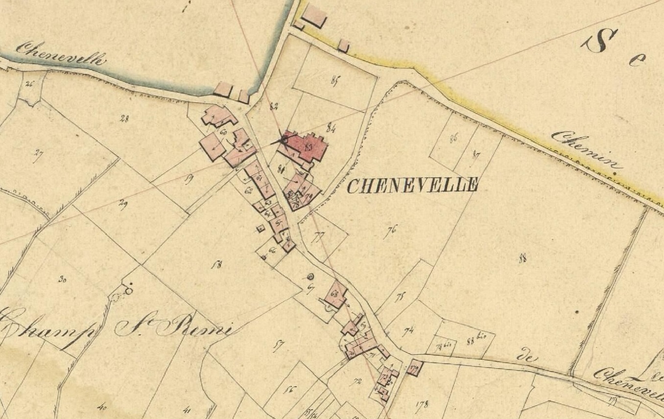 Le bourg de Chenevelles en 1833.