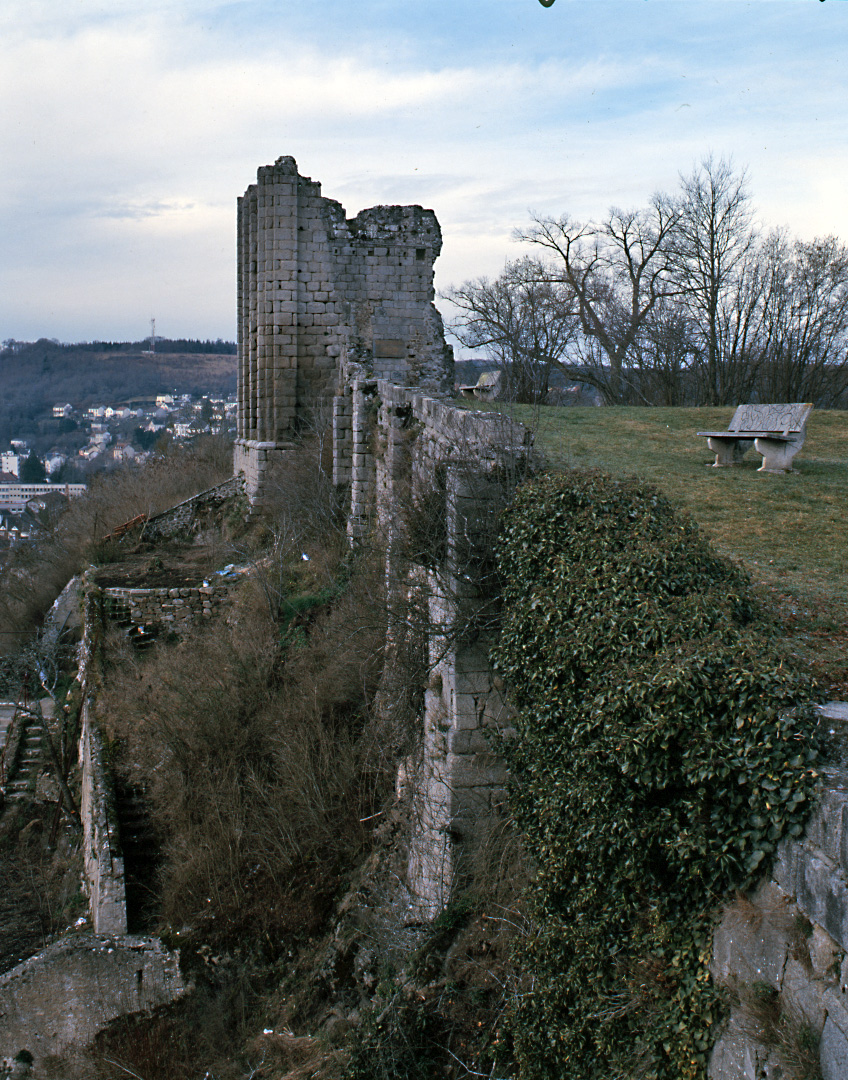 Vue générale des ruines du donjon. 