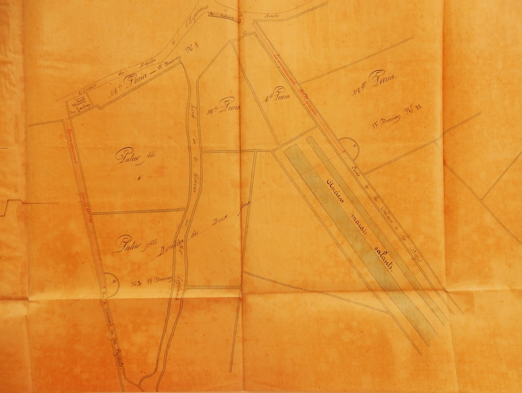 Plan de situation des deux feux de Soumard en 1869. 