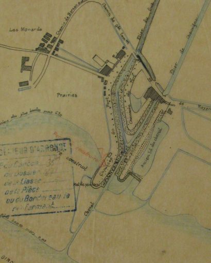 Plan du port des Monards en 1884, réutilisé en 1919.