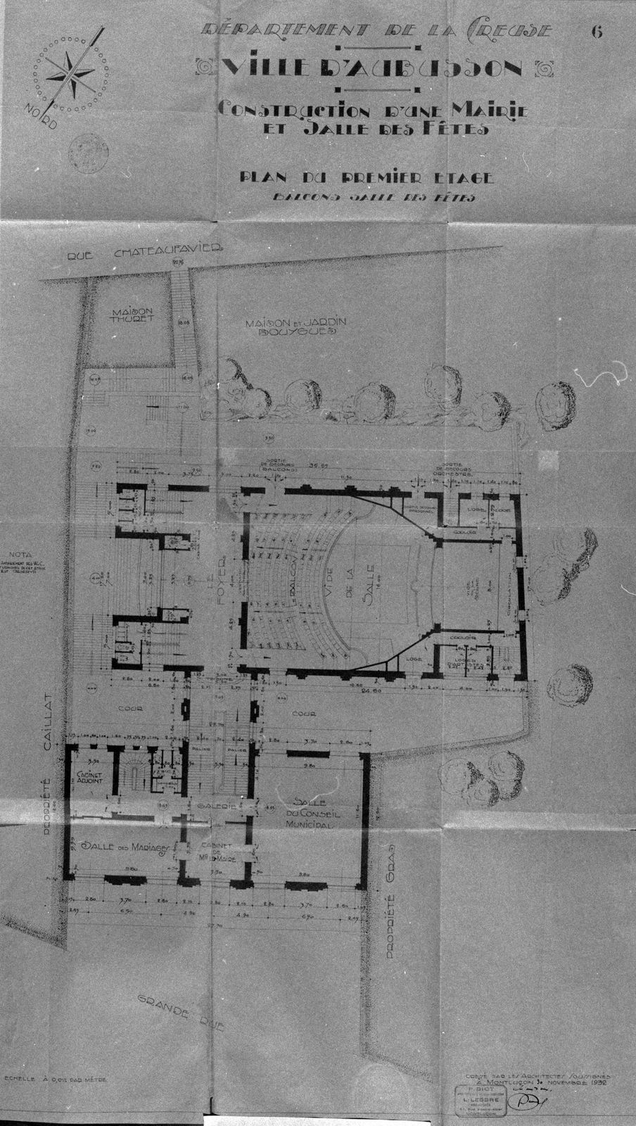 Plan du premier étage (AC Aubusson).