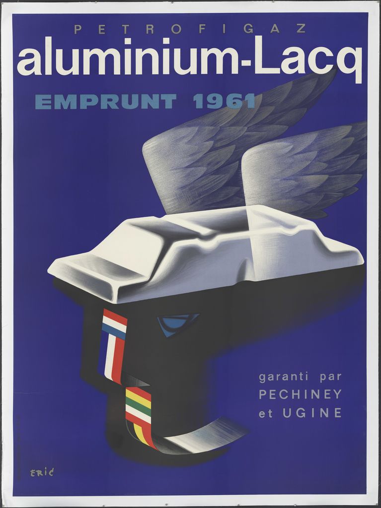 Affiche aluminium-Lacq emprunt 1961