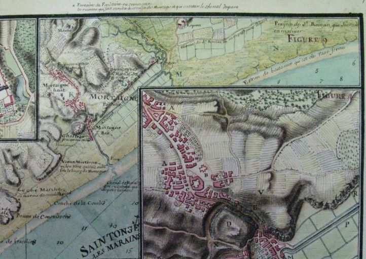 Mortagne et ses environs, carte de l'ingénieur Claude Masse vers 1700.