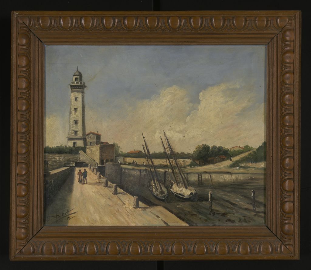 Le port, tableau vers 1900.