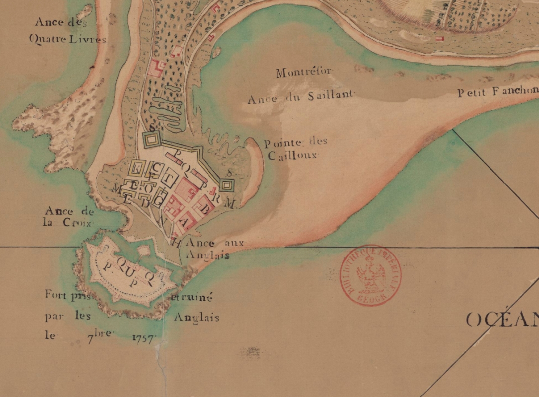 Le fort et le village en 1762. 
