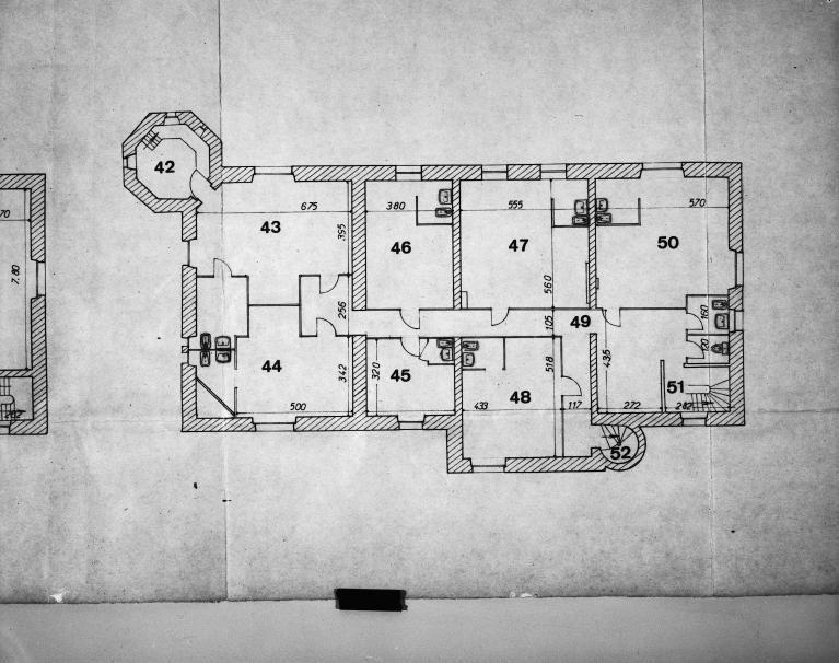 Plan au 2e étage, en 1979 (collection particulière).