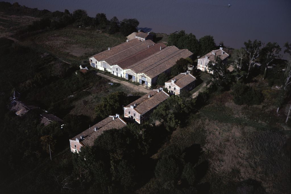 Vue aérienne du village de l'île Verte.