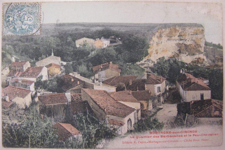 Le hameau de la Rive sur une carte postale du début du 20e siècle.