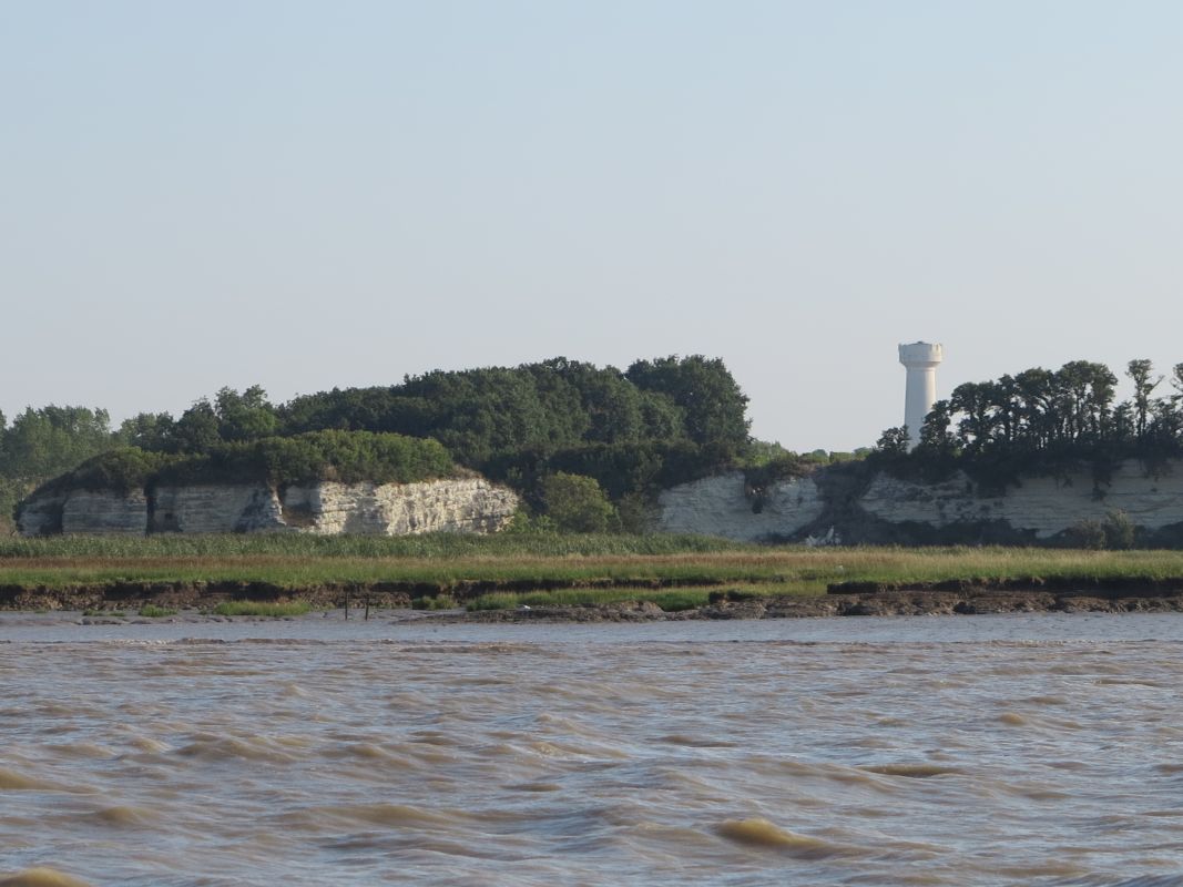 Le rocher de la Motte Ronde vu depuis l'estuaire.