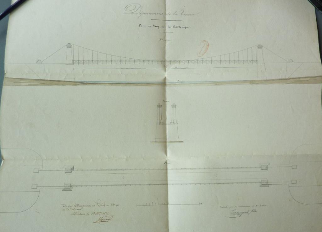Pont de Vicq-sur-Gartempe, Escarraguel frères, 1837.