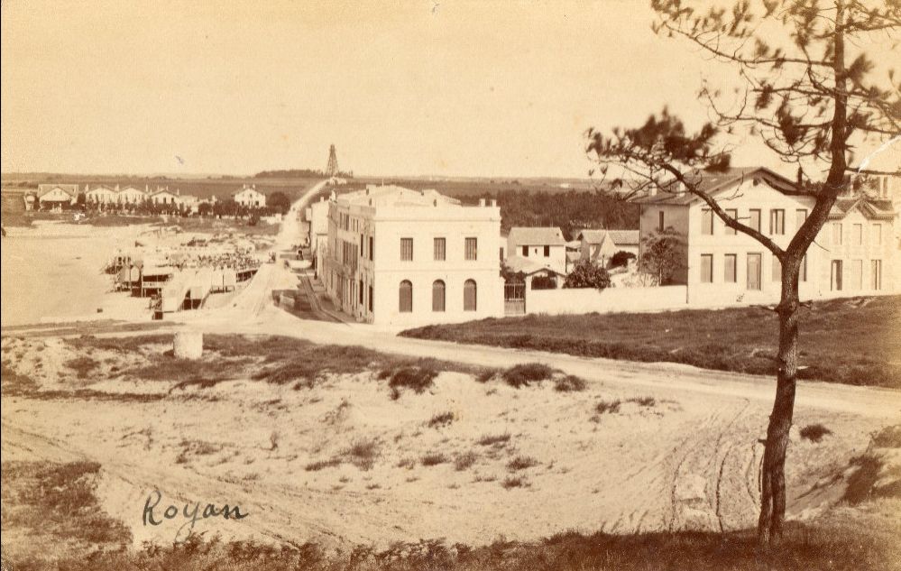 Pontaillac vu depuis l'est vers 1870-1875.