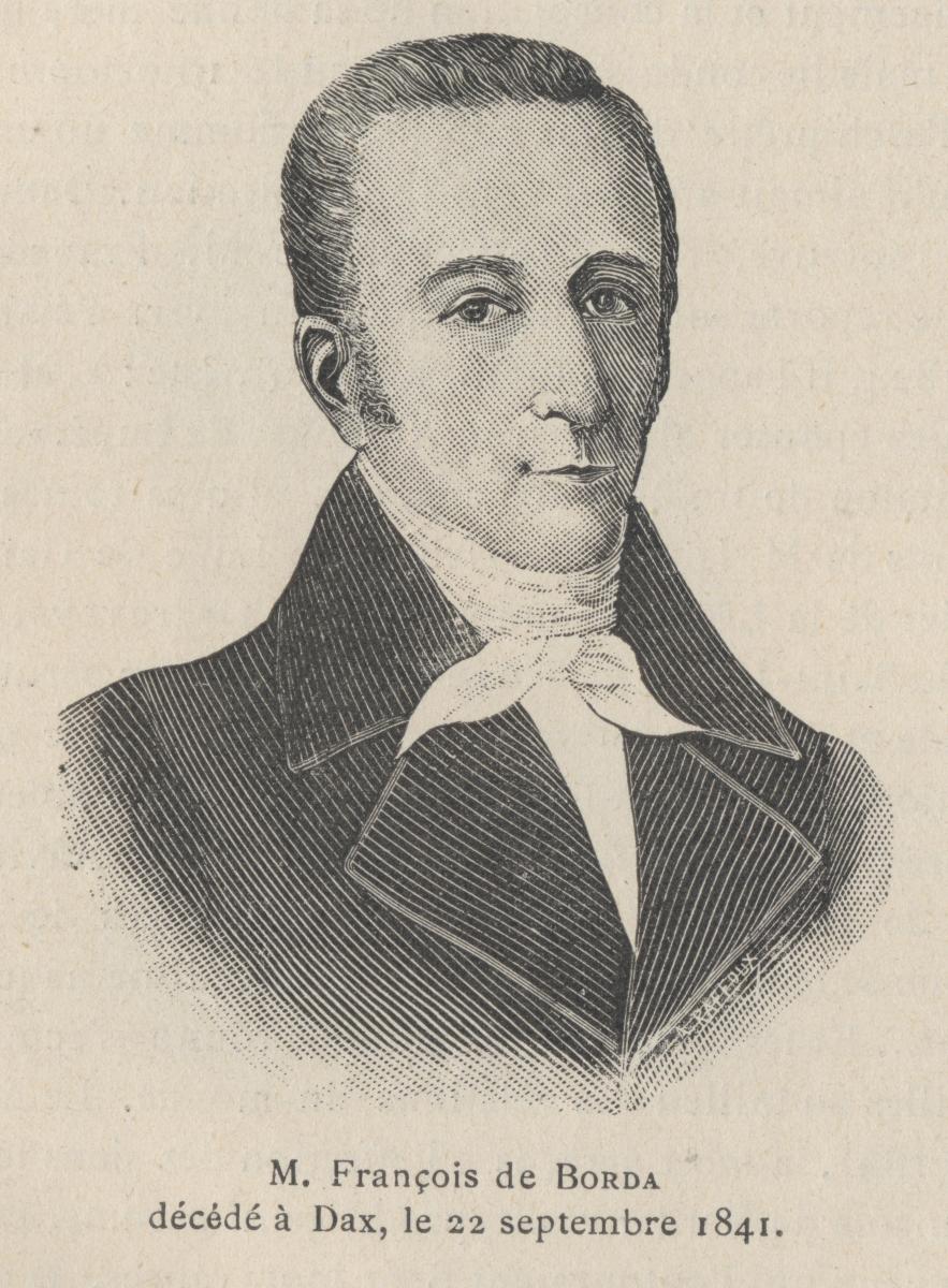 Portrait de François de Borda. Carte postale.