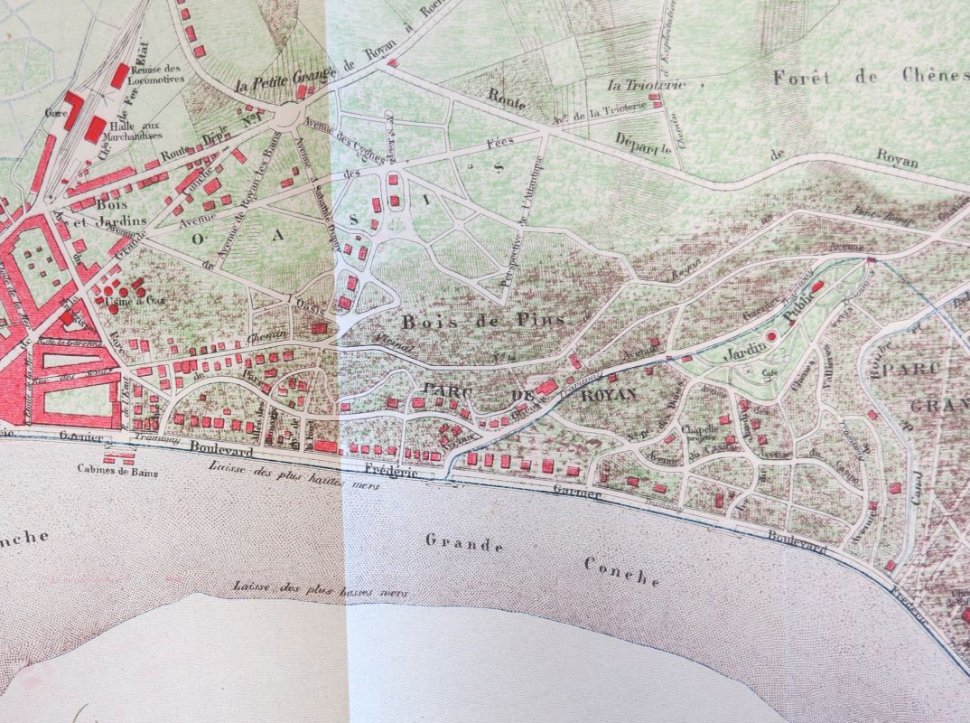 Extrait du plan de la fin du 19e siècle édité par V. Billaud : le quartier du Parc.