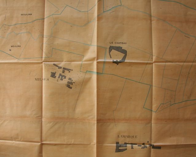 Plan des travaux dans les marais, 1838 : extrait.