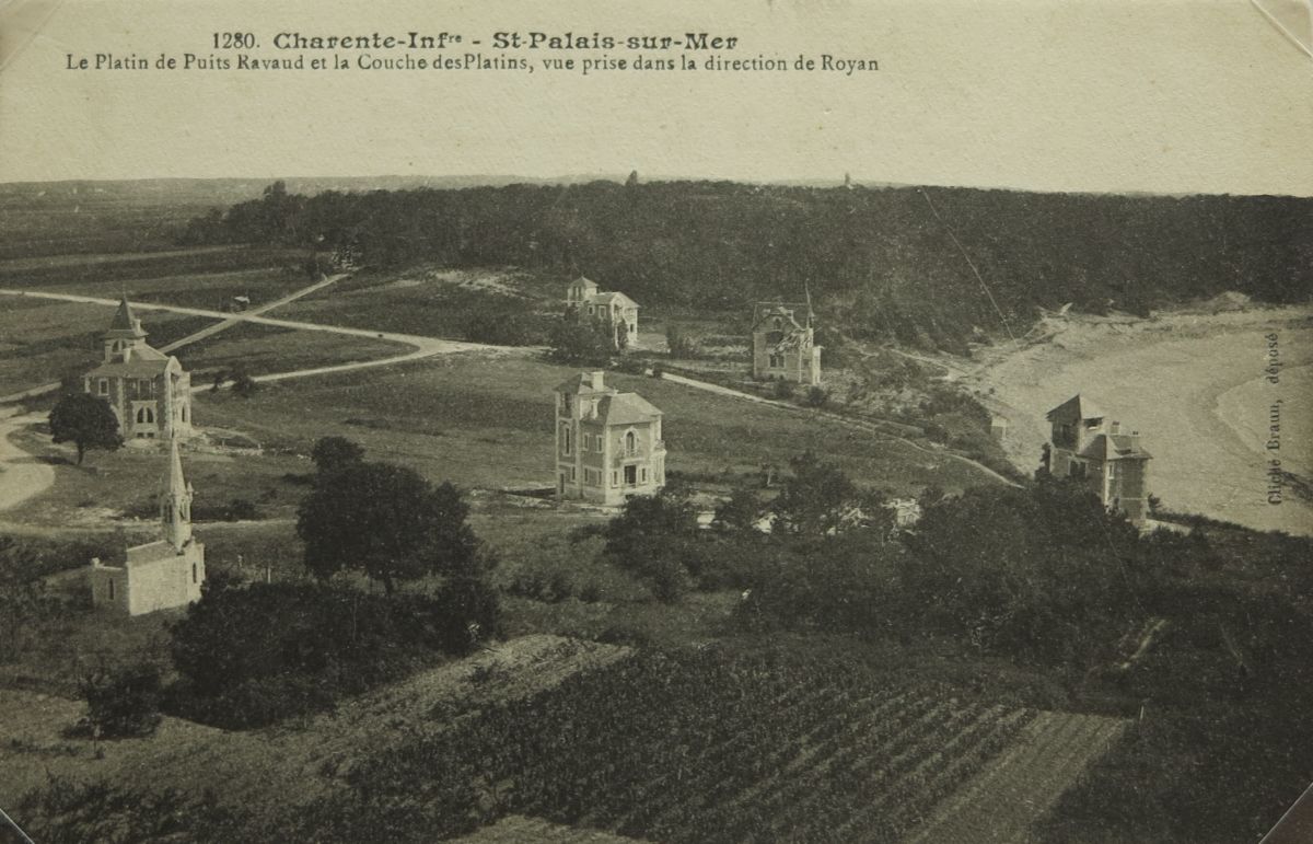 Vignes, bois et premières villas au Platin, vers 1907.