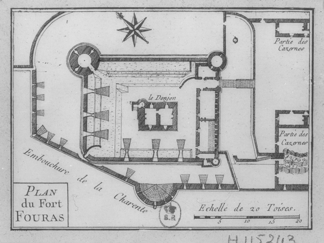 Plan du fort au 17e siècle. 