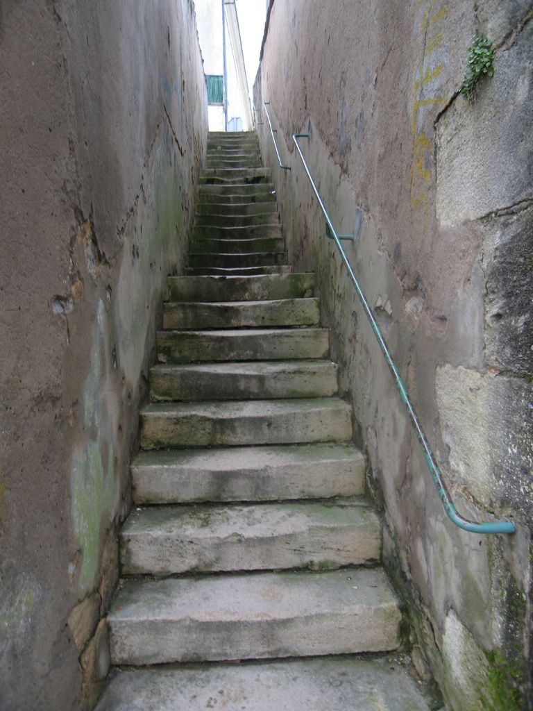 Escalier entre deux remises, reliant le début du cours Bacalan avec la rue Ernest-Régnier.