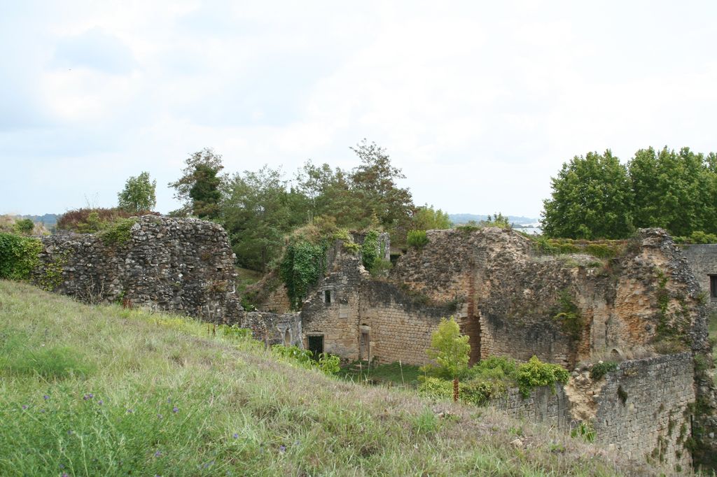 Vue des ruines depuis la tour des Rondes.