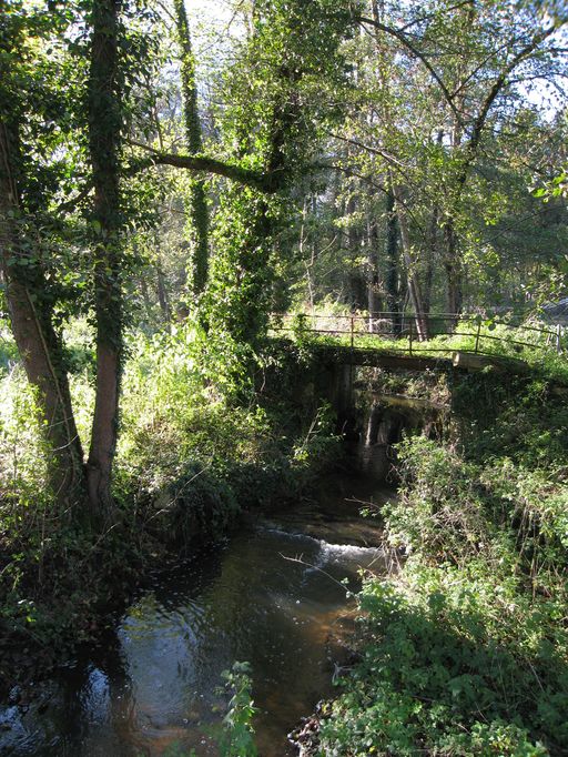 Ruisseau du Cartillon : ponceau à tablier métallique.
