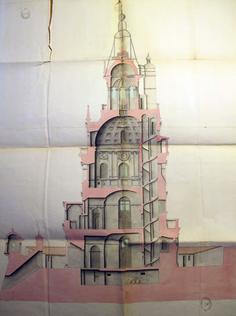 Coupe de la tour de Cordouan, 1727.
