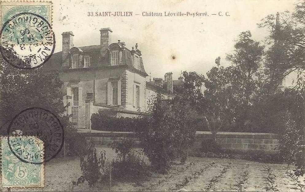 Carte postale (collection particulière) : château Léoville-Poyferré.