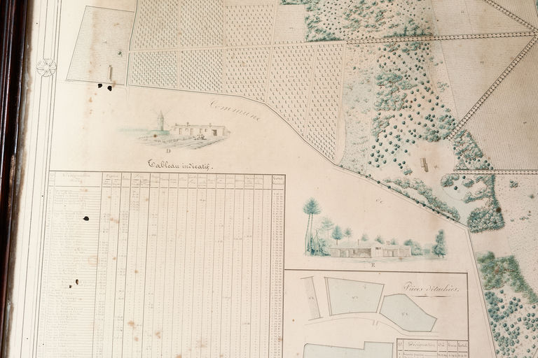 Plan du domaine de Lanessan, vers 1840 : détail du moulin à vent de 