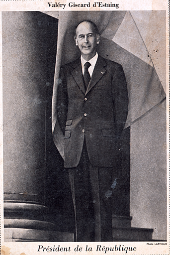 Photographie de Valéry Giscard d'Estaing conservée dans l'atelier.