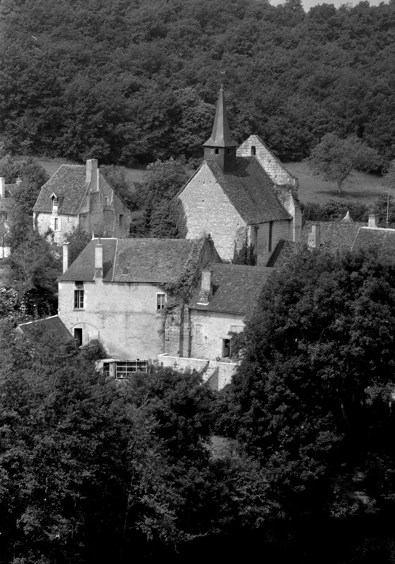 Prise de vue du quartier Sainte-Croix en 1978, dans lequel se trouve la chapelle.