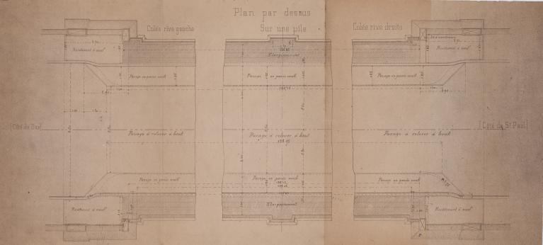 Elargissement du pont. Plan, 1909.