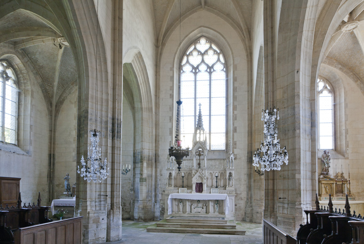Le choeur gothique de l'église, reconstruit au début du 16e siècle.